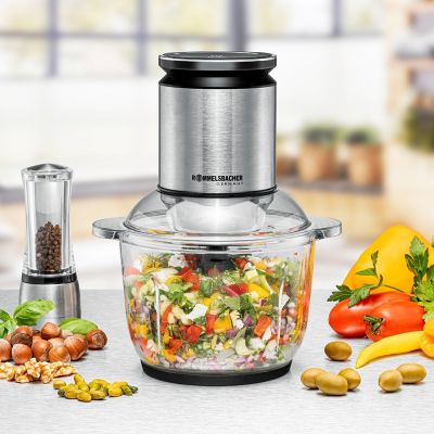 3. Rommelsbacher MZ 600 Electric Vegetable Chopper 2L 600W Black, Stainless Steel