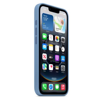 3. Apple iPhone 16e Silicone Case – Winter Blue | Apple
