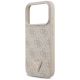 6. Guess Leather 4G Triangle Strass MagSafe Case for iPhone 18 Pro / 17 Pro - Pink