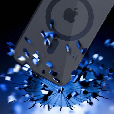 6. 3mk Satin Armor MagCase with MagSafe for iPhone 15 Plus - Clear with Black Frame