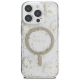 3. Guess Resin Flowers Glitter MagSafe iPhone 16 Pro Case - Beige