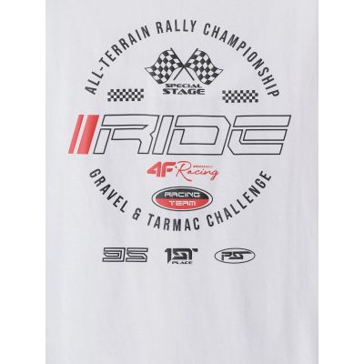 8. Men's regular printed T-shirt 4F 4FRAW26TTSHM4470-10S
