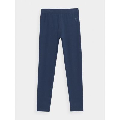 5. Girls' elastic cotton leggings 4F Junior