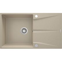 DEANTE CORIO ZRC711A granite sink, 1-bowl, with drainer, Sand