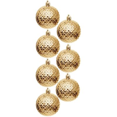 49. DECORATIVE PLASTIC BALL 6CM SET 35 GOLD