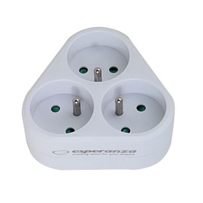 2. ESPERANZA ELK303W 3-OUTLET ELECTRIC SOCKET WHITE