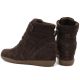 5. Women’s leather wedge sneakers ankle boots in chocolate Vinceza 31712