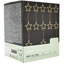 CHRISTMAS TREE LIGHTS LIGHT CURTAIN 120x120 CM 235LED WARM WHITE STARS