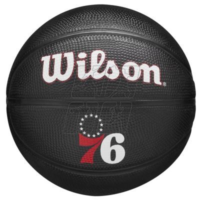 5. Wilson Team Tribute Philadelphia 76ers Mini Ball WZ4017611XB basketball