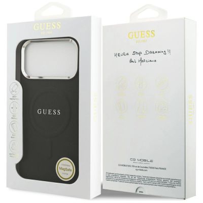 8. Guess Classic Logo MagSafe Case for iPhone 17 Pro Max - Black