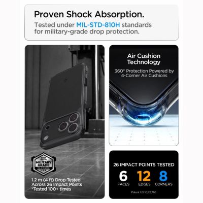 10. Spigen Ultra Hybrid MagSafe Case for iPhone 18 Pro / 17 Pro - Matte Black