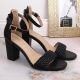 7. eVento W 5945 black block heel sandals