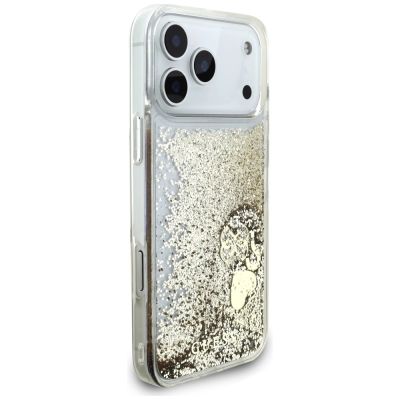 4. Guess Liq. Glitter 4 Charms Case for iPhone 17 Pro Max - Gold