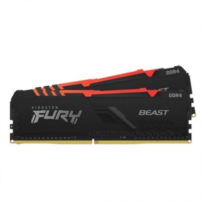 9. Kingston Technology FURY Beast RGB Memory Module 32GB 2 x 16GB DDR4 3200MT/s
