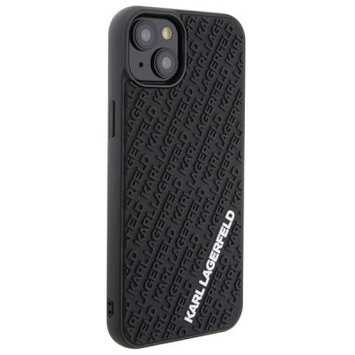4. Karl Lagerfeld 3D Rubber Multi Logo case for iPhone 15 Plus - black