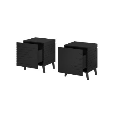 2. NOVA bedside table 44x40x52 black matt