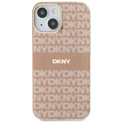3. DKNY IML Mono & Stripe MagSafe case for iPhone 15 / 14 / 13 - pink