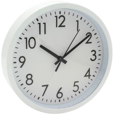 PP WALL CLOCK 20CM WHITE