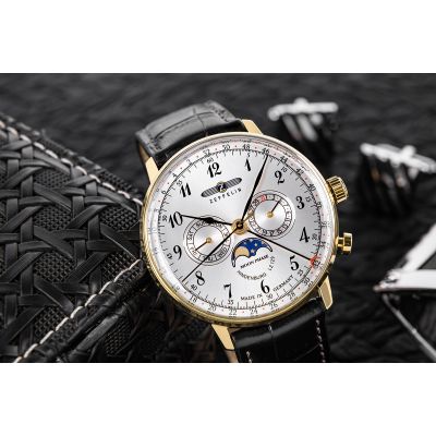 4. ZEPPELIN LZ129 Hindenburg 7038-1 Men’s Watch + BOX
