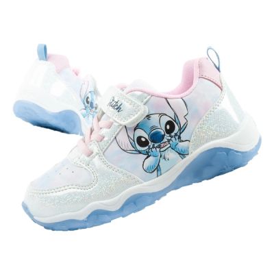 Leomil children's sports shoes sneakers Stitch light with velcro LED blue