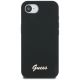 3. Guess Silicone Script Metal Logo MagSafe iPhone 16e Case - Black