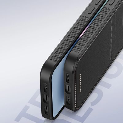 12. 3in1 Wallet Case with Stand for iPhone 15 Plus MagSafe RFID Blocker Dux Ducis Rafi Mag - Black