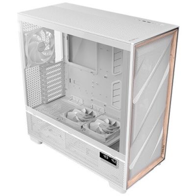 20. Antec Flux Pro Full-Tower E-ATX PC Case, Tempered Glass – White