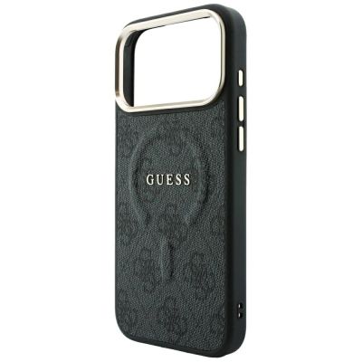 6. Guess Embossed 4G Classic MagSafe Case for iPhone 17 Pro Max / 18 Pro Max - Black