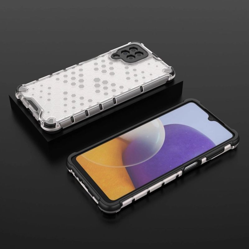 13. Honeycomb Case armor cover with TPU Bumper for Samsung Galaxy A22 4G transparent