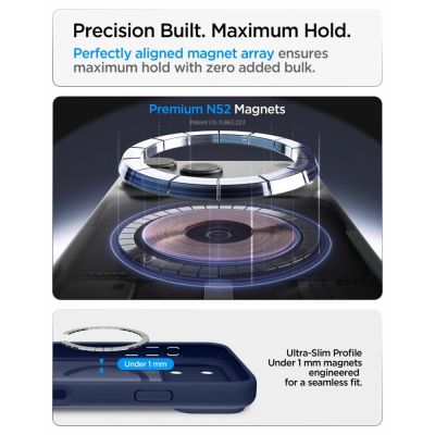 9. Spigen Ultra Hybrid MagSafe Case for iPhone 18 Pro / 17 Pro - Dark Blue