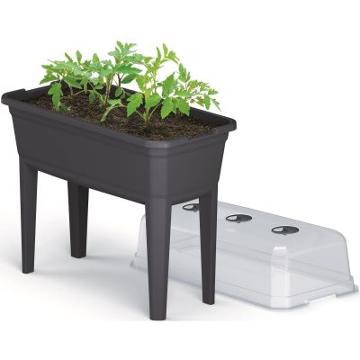 11. STANDING GREENHOUSE SEEDBED RESPANA SET ECOLINE 74.6x77.7x36.8CM ANTHRACITE