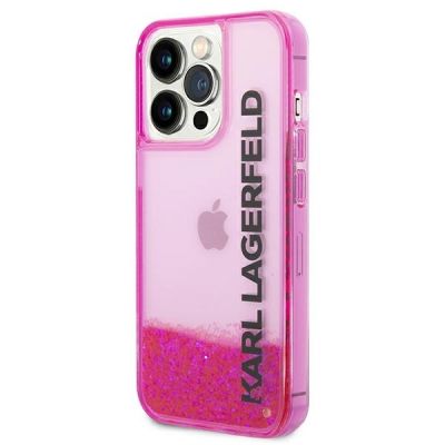 2. Karl Lagerfeld Liquid Glitter Elong Case for iPhone 14 Pro - Pink