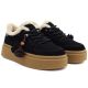 4. Black Kobbo 79665 leather insulated platform shoes