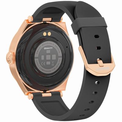 4. Smartwatch Gravity Rose Gold Black GT25-3
