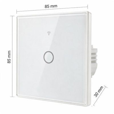 13. QOLTEC LIGHT ON/OFF SWITCH | TOUCH 1-CHANNEL | WI-FI | TIMER | TUYA | WHITE