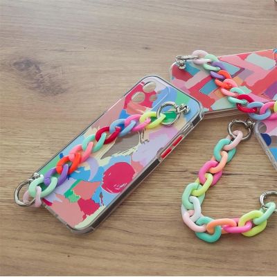 7. Color Chain Case gel flexible elastic case cover with a chain pendant for iPhone 8 Plus / iPhone 7 Plus multicolour