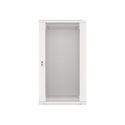 9. Lanberg WF01-6422-10S rack cabinet (22U; 1080mm / 600mm / 450mm; wall-mounted; Glass; 19''; gray)