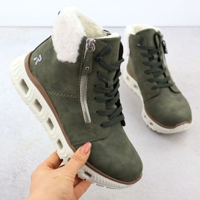 2. Rieker M6014-54 women's waterproof ultra-light green hiking boots