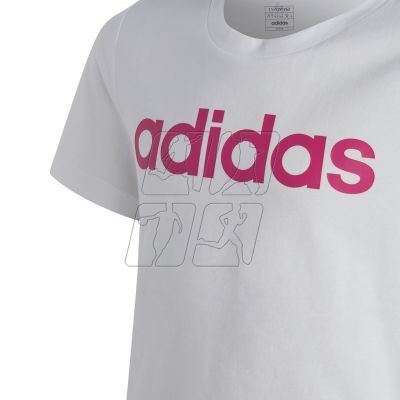 4. adidas Essentials Linear Logo Cotton Slim Fit Tee Jr IC3150