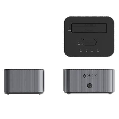 2. Orico IT28E-C 2-Disk Docking Station with M.2 NVME 2.5"/3.5 HDD/2.5" SSD Clone Function - Gray