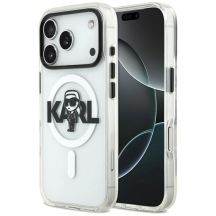 Karl Lagerfeld IML Karl Sketch Logo MagSafe Case for iPhone 17 Pro - Transparent