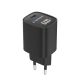 3. GEMBIRD 1-PORT FAST POWER CHARGER (PD) USB TYPE-C, 60W, LCD, BLACK