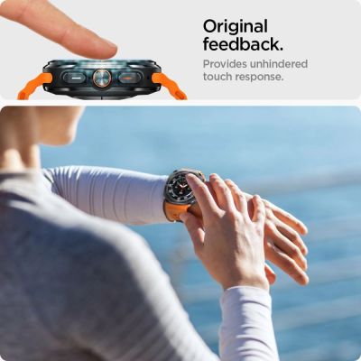 9. Spigen Glas.TR EZ Fit Tempered Glass for Samsung Galaxy Watch Ultra (47mm) - Clear (2-pack)