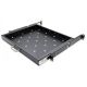 2. QOLTEC SHELF WITH HANDLE FOR RACK CABINET | 600*600 | EXTENDABLE | BLACK
