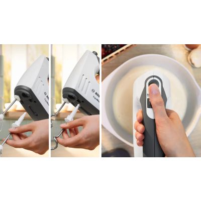 18. Bosch ErgoMixx MFQ37490 Mixer with Bowl (750W; White)