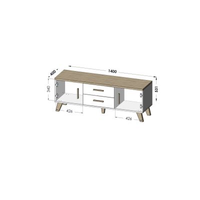 2. RTV LOTTA 140 2D2S white + sonoma oak