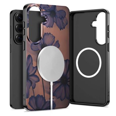 2. Tech-Protect Lamano MagSafe Case for Samsung Galaxy A57 5G - Brown and Purple