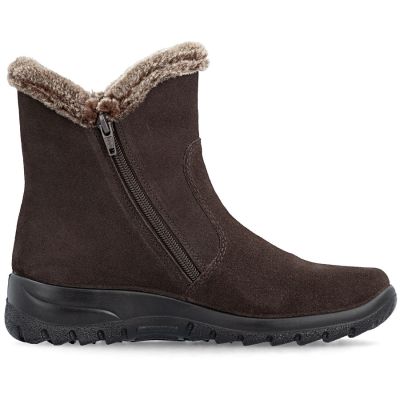 2. Rieker L7162-25 Waterproof Insulated Leather Women's Ankle Boots Dark Brown