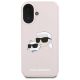 3. Karl Lagerfeld Silicone Nauble Heads Print MagSafe Case for iPhone 16 - Pink