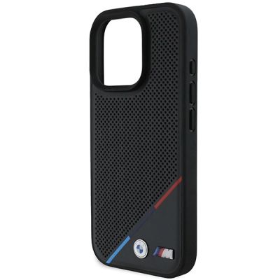 6. BMW M Perforated Tricolor Line MagSafe Case for iPhone 16 Pro - Black